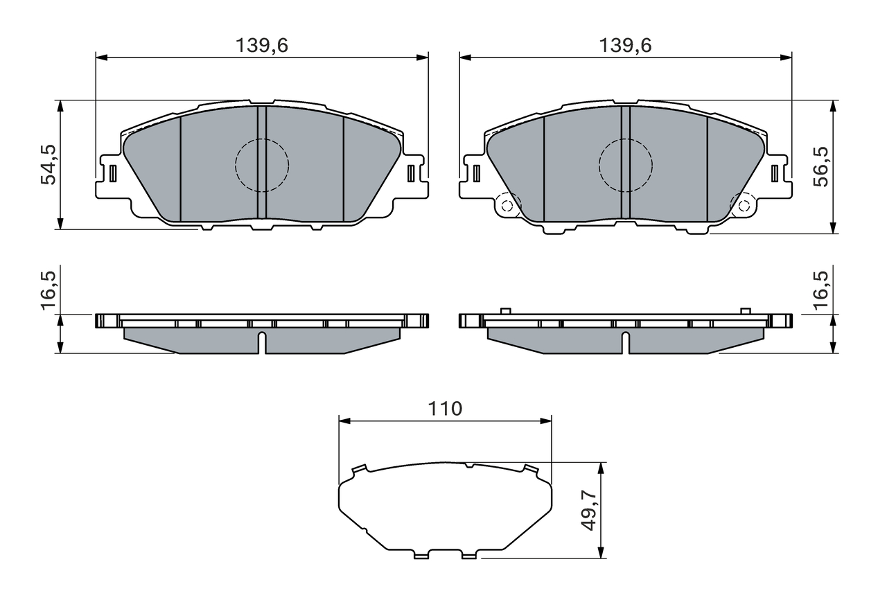 Brake Pad Set, disc brake - 0 986 460 152 BOSCH