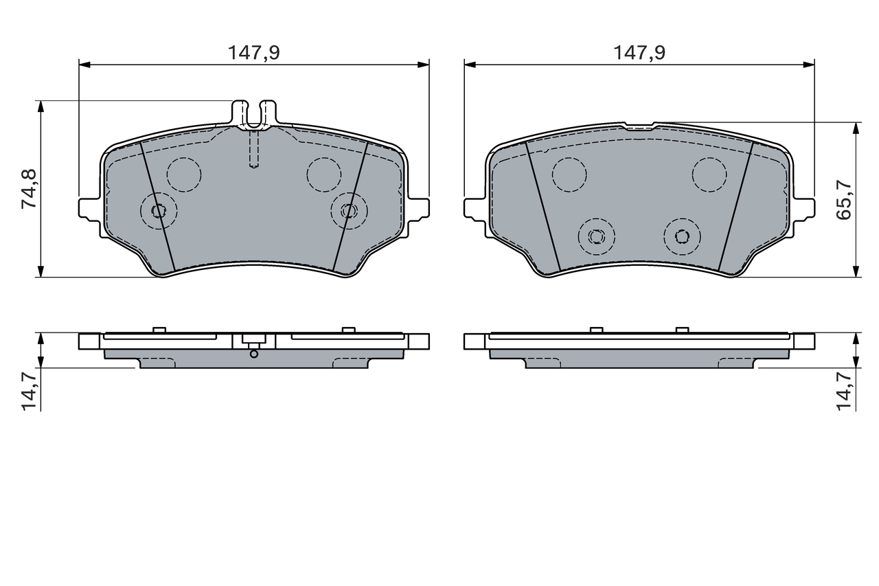 Brake Pad Set, disc brake - 0 986 460 167 BOSCH