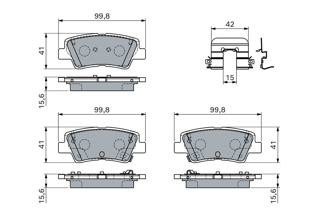 Kit pastiglie freno, Freno a disco - 0 986 460 172 BOSCH