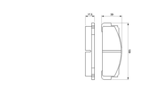 Brake Pad Set, disc brake - 0 986 460 736 BOSCH