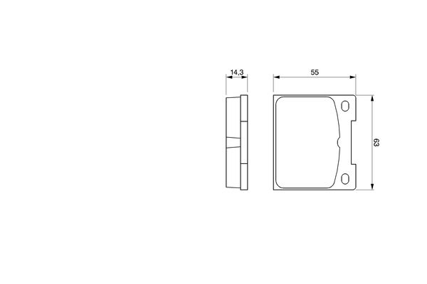 Brake Pad Set, disc brake - 0 986 460 881 BOSCH
