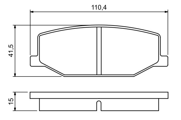 Brake Pad Set, disc brake - 0 986 460 935 BOSCH