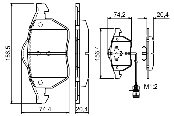 Brake Pad Set, disc brake - 0 986 460 937 BOSCH