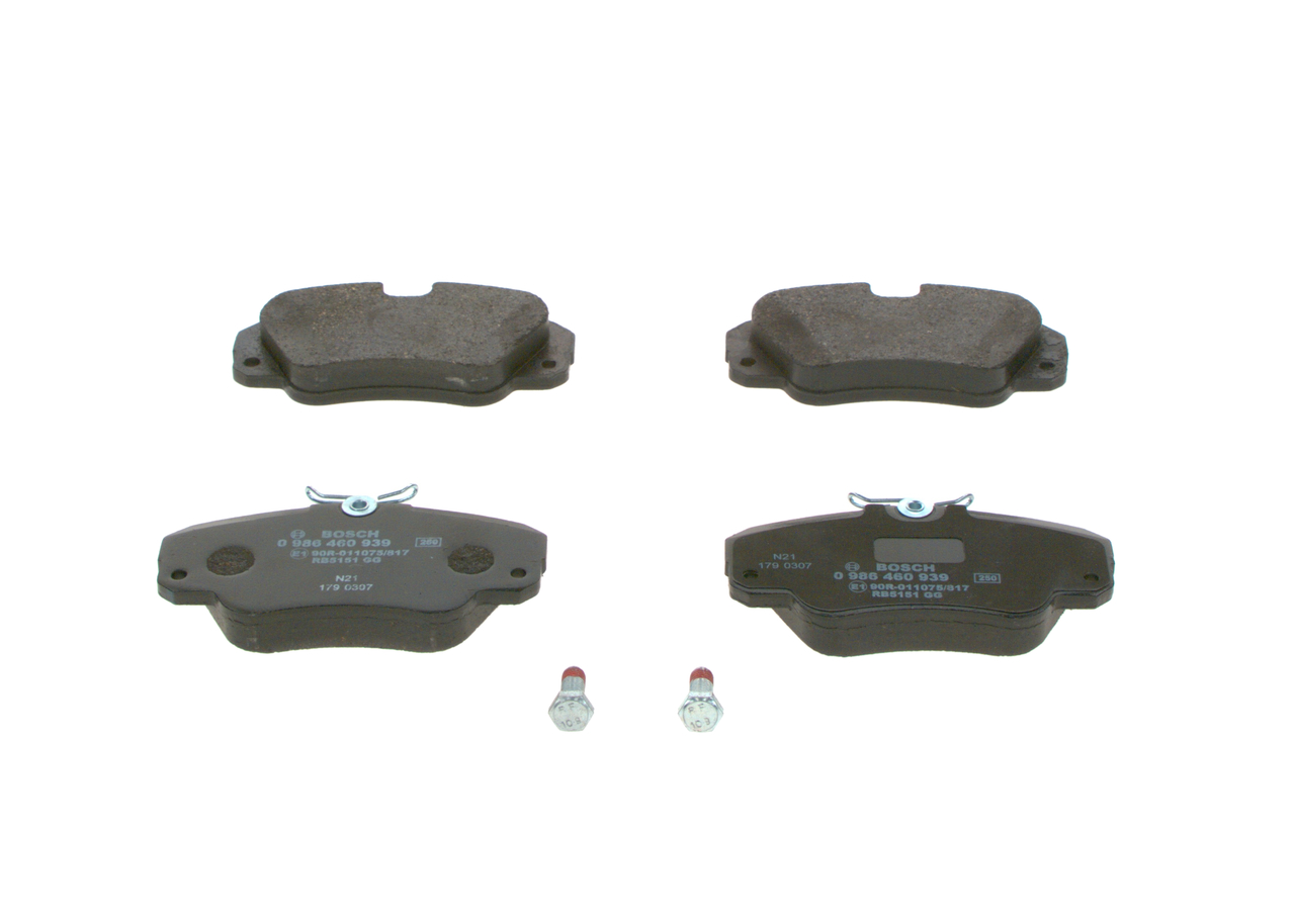 Brake Pad Set, disc brake - 0 986 460 939 BOSCH