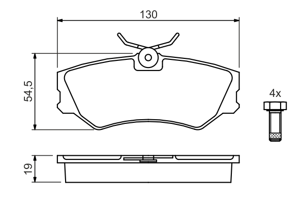 Brake Pad Set, disc brake - 0 986 460 941 BOSCH