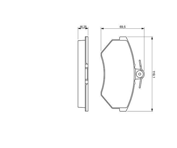 Brake Pad Set, disc brake - 0 986 460 943 BOSCH