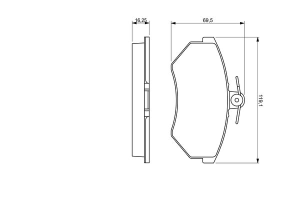 Brake Pad Set, disc brake - 0 986 460 943 BOSCH
