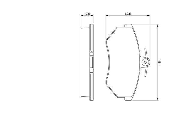 Brake Pad Set, disc brake - 0 986 460 944 BOSCH