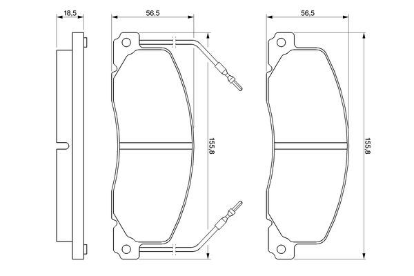 Brake Pad Set, disc brake - 0 986 460 946 BOSCH