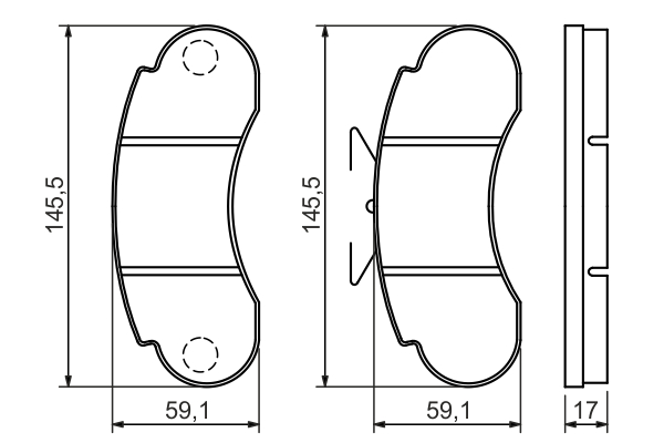 Brake Pad Set, disc brake - 0 986 460 947 BOSCH