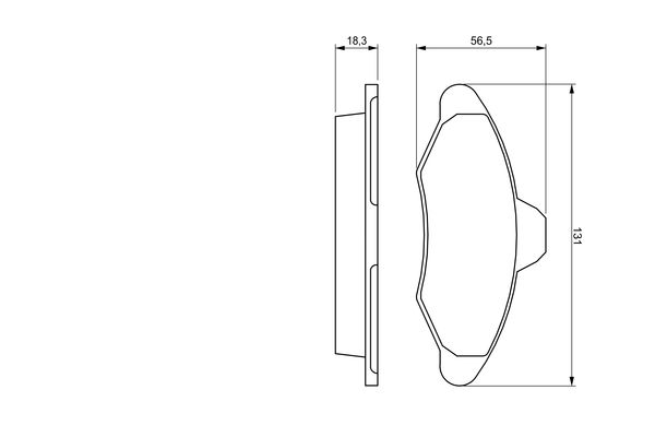 Brake Pad Set, disc brake - 0 986 460 949 BOSCH