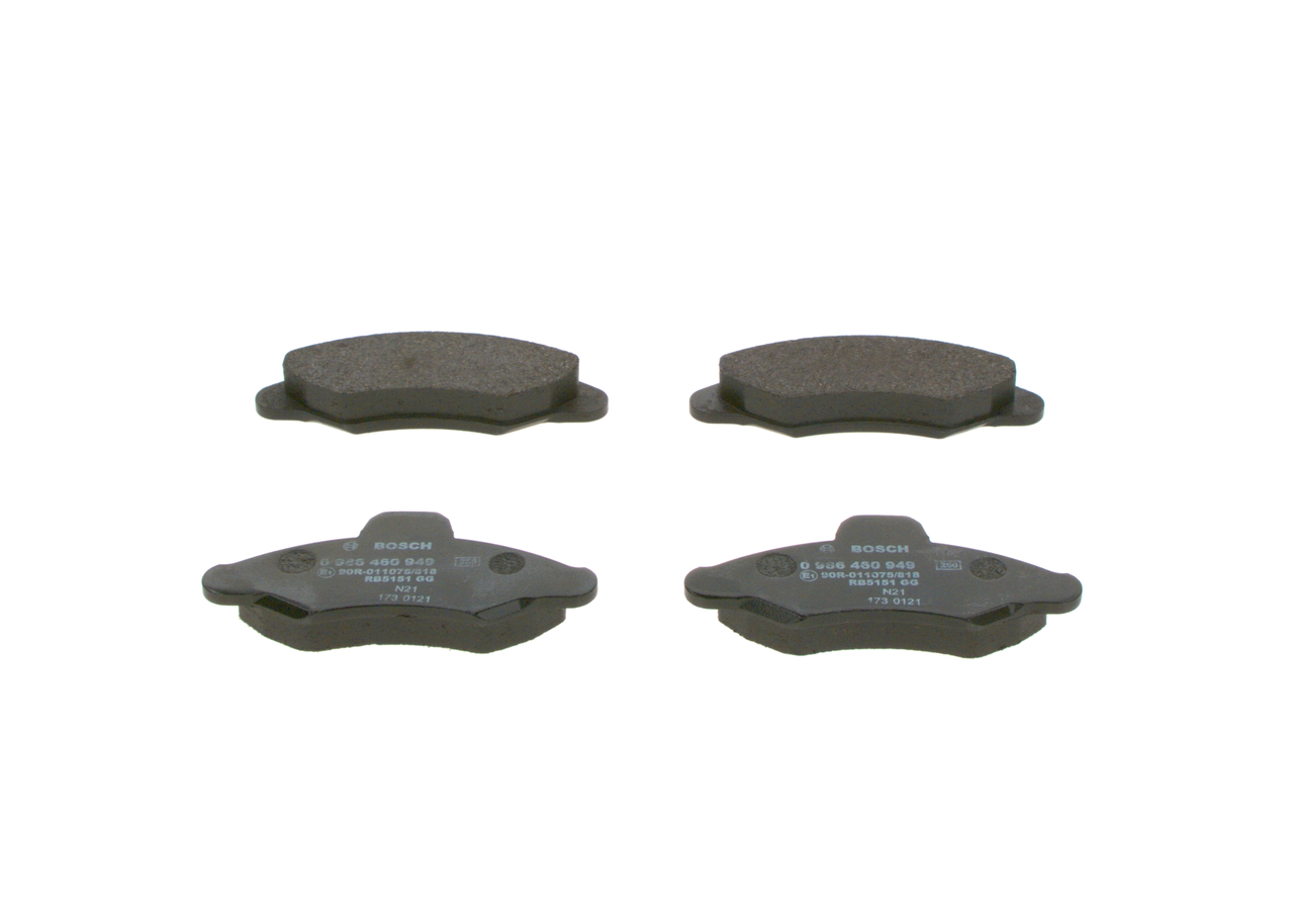 Brake Pad Set, disc brake - 0 986 460 949 BOSCH