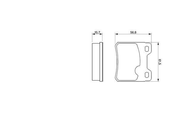 Brake Pad Set, disc brake - 0 986 460 955 BOSCH
