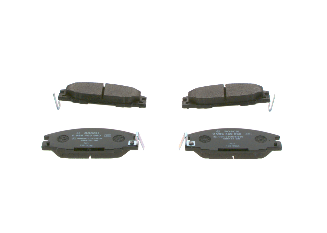 Brake Pad Set, disc brake - 0 986 460 960 BOSCH