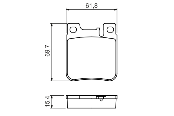 Brake Pad Set, disc brake - 0 986 460 965 BOSCH