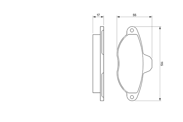 Brake Pad Set, disc brake - 0 986 460 968 BOSCH