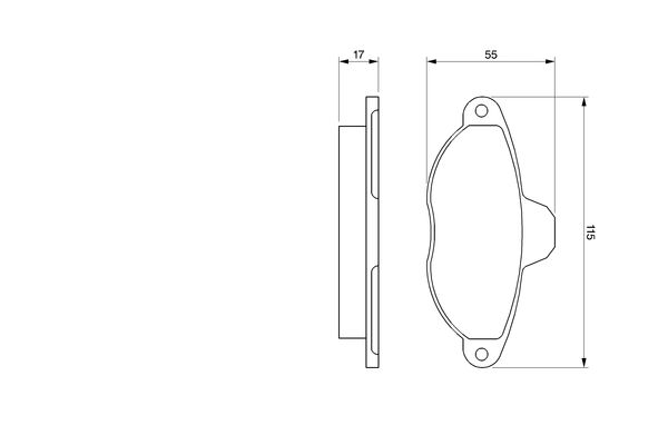 Brake Pad Set, disc brake - 0 986 460 968 BOSCH