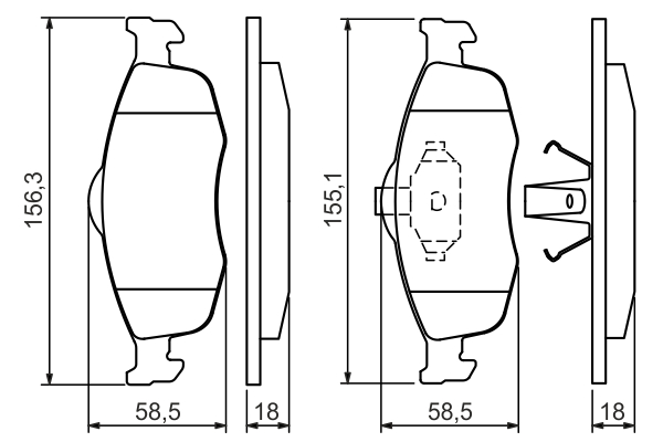 Brake Pad Set, disc brake - 0 986 460 969 BOSCH
