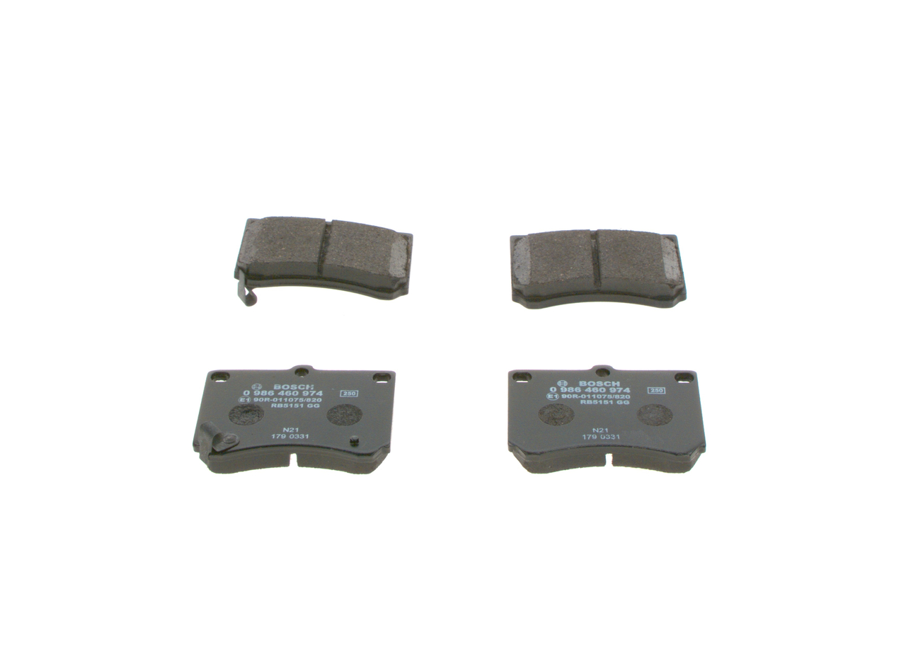 Brake Pad Set, disc brake - 0 986 460 974 BOSCH