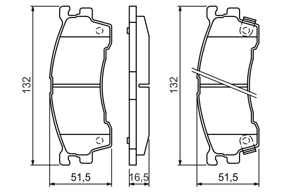 Brake Pad Set, disc brake - 0 986 460 975 BOSCH