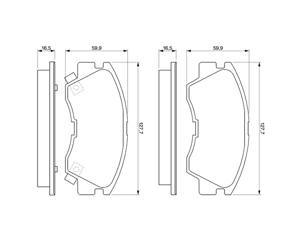 Brake Pad Set, disc brake - 0 986 460 978 BOSCH