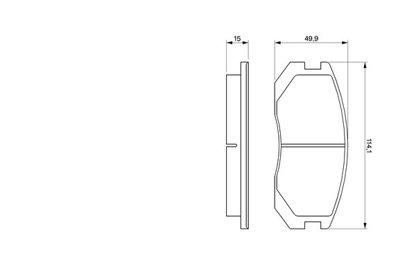 Brake Pad Set, disc brake - 0 986 460 980 BOSCH