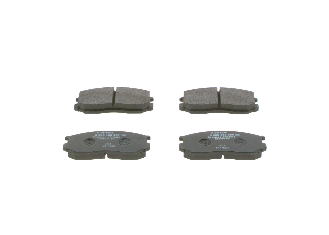 Kit pastiglie freno, Freno a disco - 0 986 460 980 BOSCH