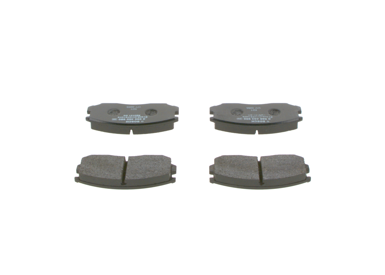 Brake Pad Set, disc brake - 0 986 460 980 BOSCH