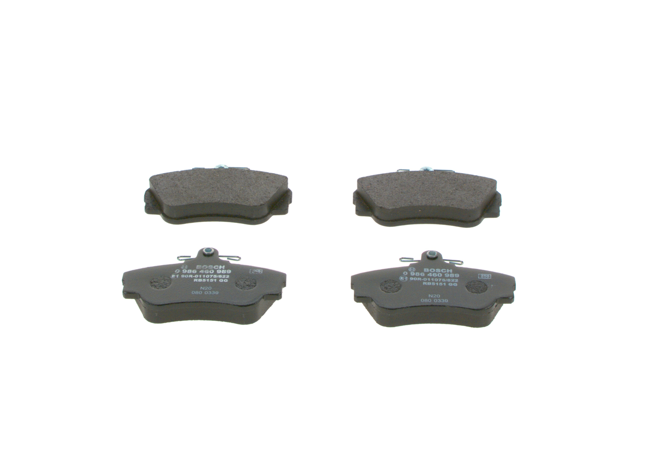 Kit pastiglie freno, Freno a disco - 0 986 460 989 BOSCH