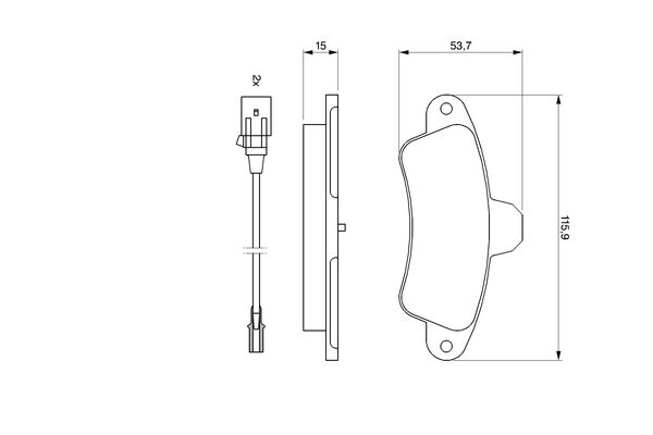 Brake Pad Set, disc brake - 0 986 460 991 BOSCH