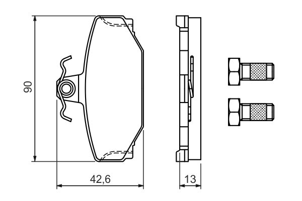 Brake Pad Set, disc brake - 0 986 460 995 BOSCH