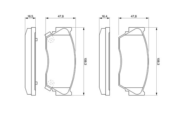 Brake Pad Set, disc brake - 0 986 460 997 BOSCH