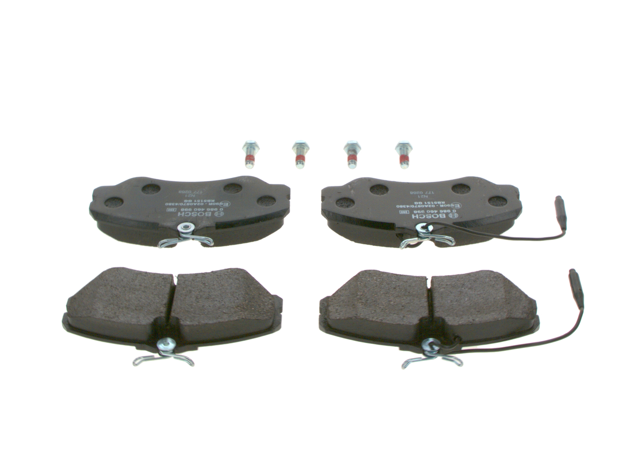 Brake Pad Set, disc brake - 0 986 460 998 BOSCH