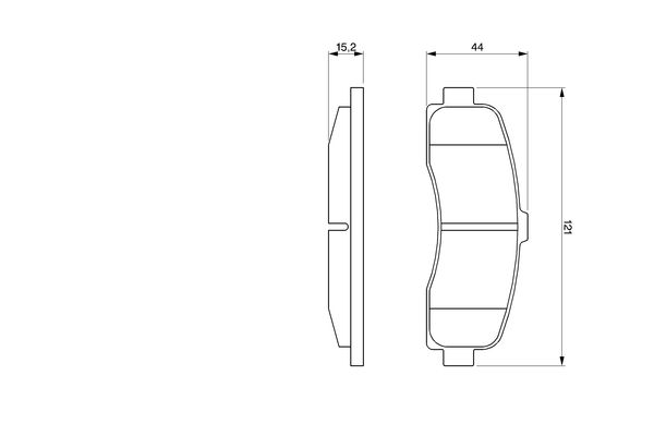 Brake Pad Set, disc brake - 0 986 461 122 BOSCH