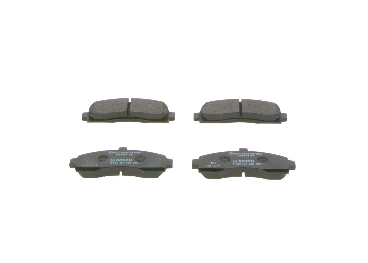 Kit pastiglie freno, Freno a disco - 0 986 461 122 BOSCH