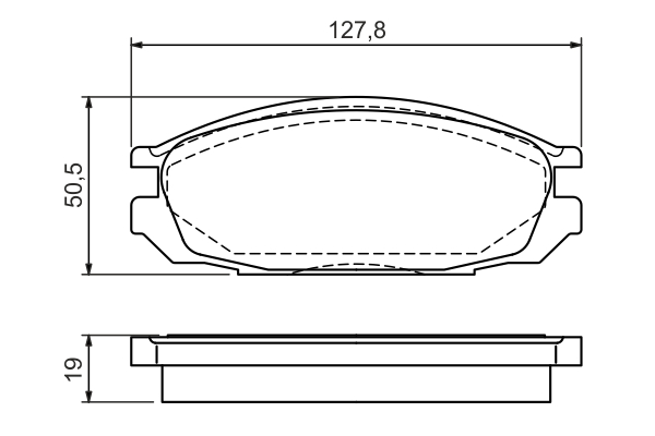Brake Pad Set, disc brake - 0 986 461 133 BOSCH