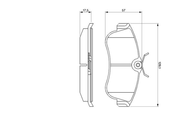Brake Pad Set, disc brake - 0 986 461 147 BOSCH