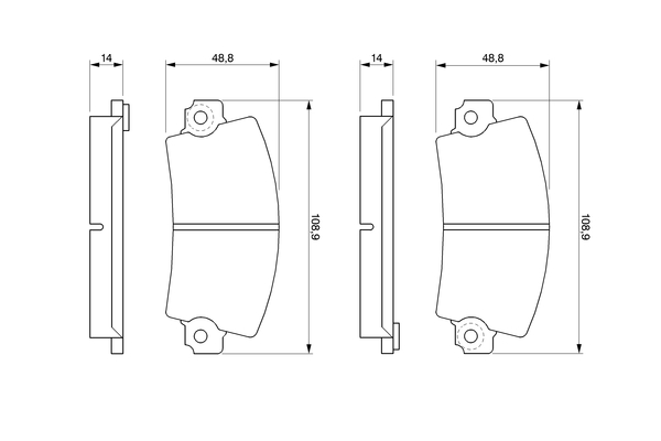 Brake Pad Set, disc brake - 0 986 461 396 BOSCH