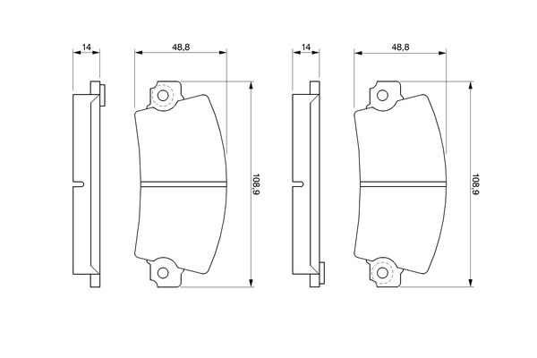 Brake Pad Set, disc brake - 0 986 461 396 BOSCH