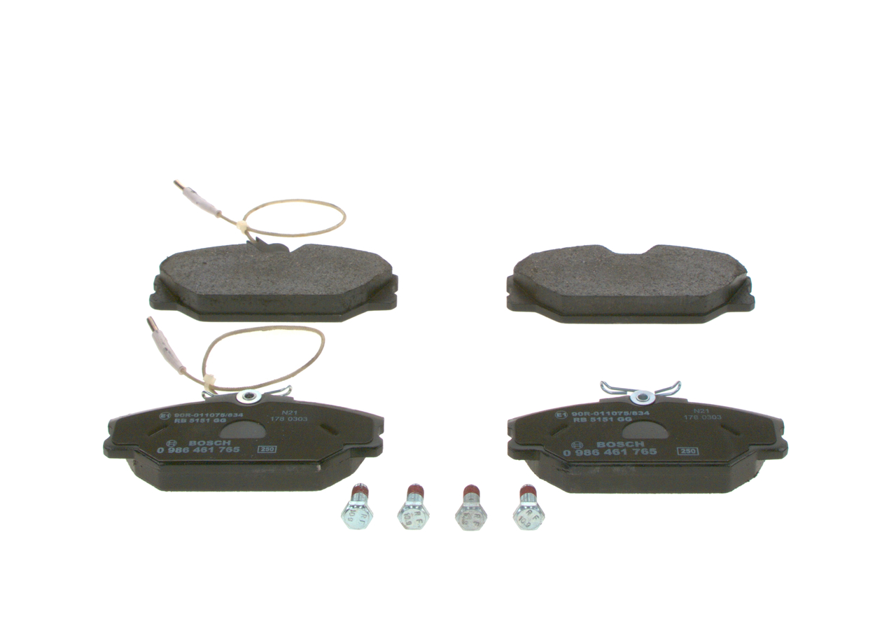 Bremsbelagsatz, Scheibenbremse - 0 986 461 765 BOSCH