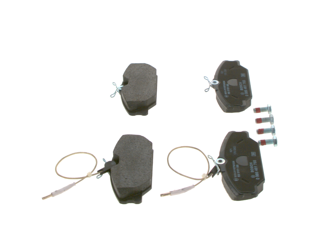 Brake Pad Set, disc brake - 0 986 461 765 BOSCH