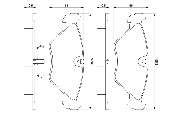 Brake Pad Set, disc brake - 0 986 461 766 BOSCH