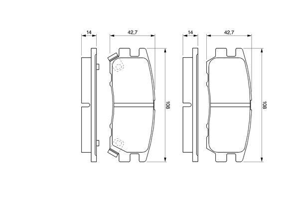 Brake Pad Set, disc brake - 0 986 461 768 BOSCH