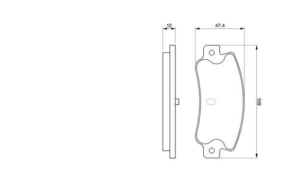 Brake Pad Set, disc brake - 0 986 461 770 BOSCH