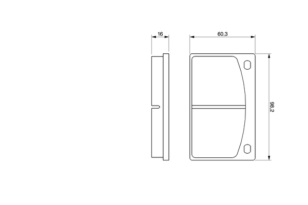 Brake Pad Set, disc brake - 0 986 462 001 BOSCH