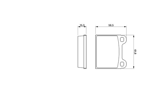 Brake Pad Set, disc brake - 0 986 462 282 BOSCH