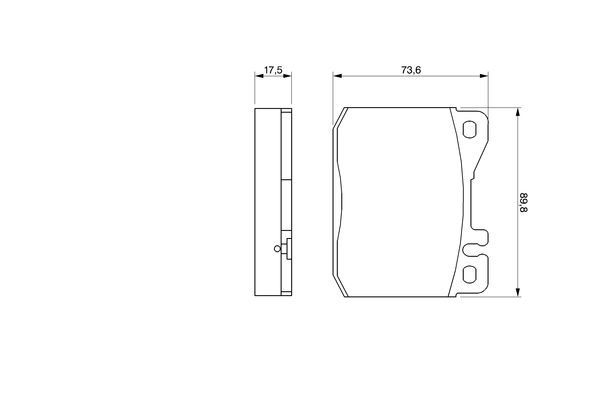 Brake Pad Set, disc brake - 0 986 463 412 BOSCH