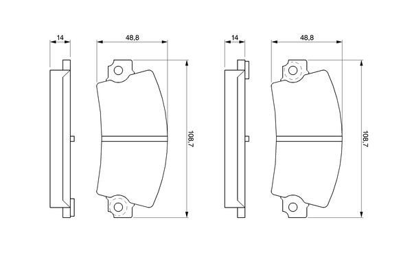 Brake Pad Set, disc brake - 0 986 463 490 BOSCH