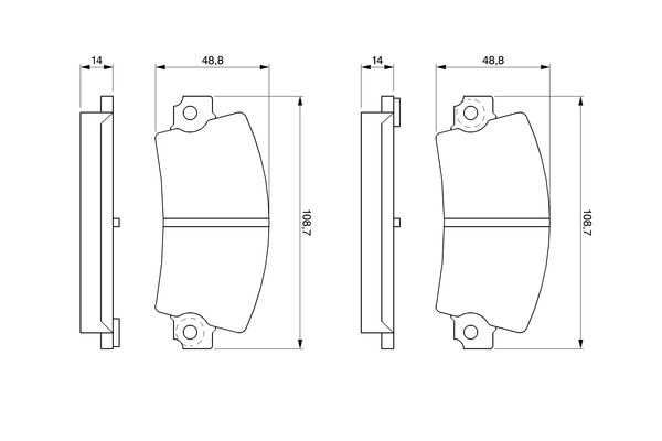 Brake Pad Set, disc brake - 0 986 463 490 BOSCH