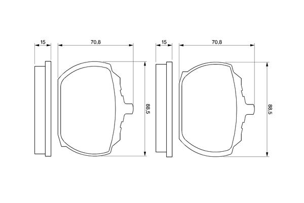 Brake Pad Set, disc brake - 0 986 463 641 BOSCH